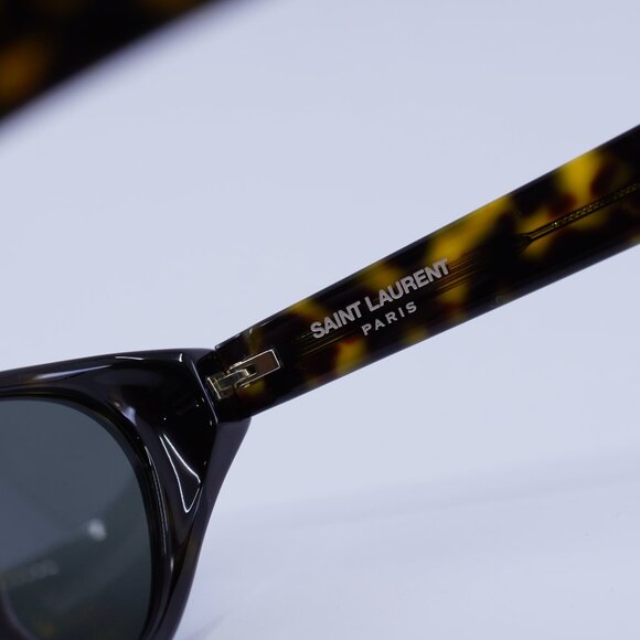 Saint Laurent SL M144 002 Sunglasses Havana Cat Eye Frame, Grey Lenses - Picture 5 of 10